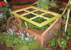 Antique Wood Cold Frame Garden